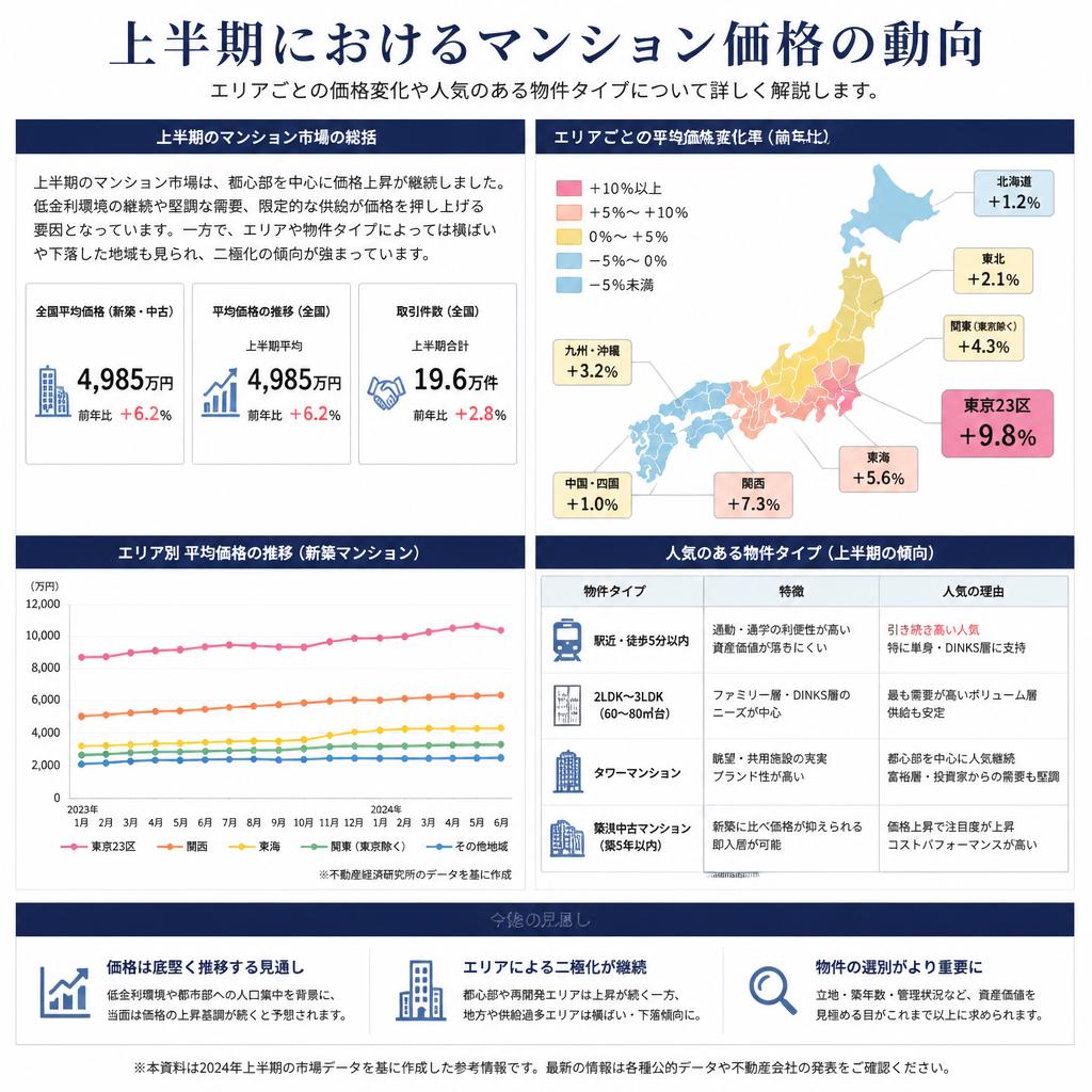 2. 上半期のマンション価格のトレンド